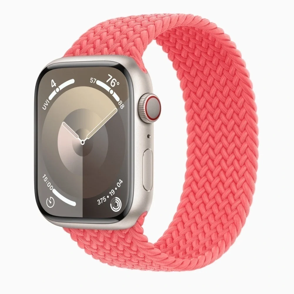 41mm Guava Braided Solo Loop - Size 8